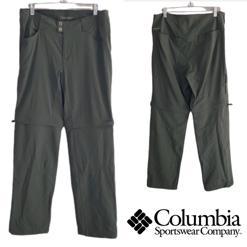 Columbia Pants Convertable ZIP Off Olive Green